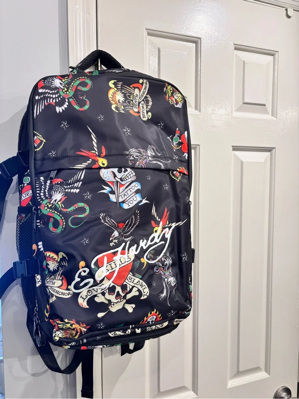 Ed Hardy Black Backpack